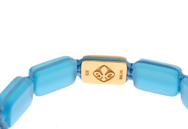 ⁦Nialaya Elegant Blue Opal & Diamond-Studded Bracelet⁩ – תמונה ⁦3⁩