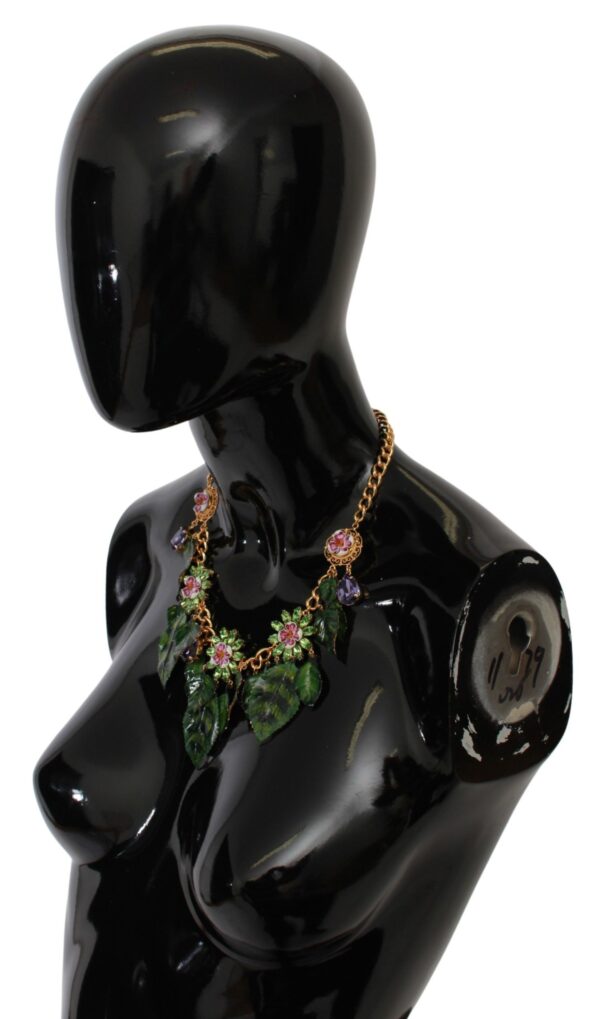 ⁦Dolce & Gabbana Elegant Floral Sicily Charm Necklace⁩ – תמונה ⁦3⁩