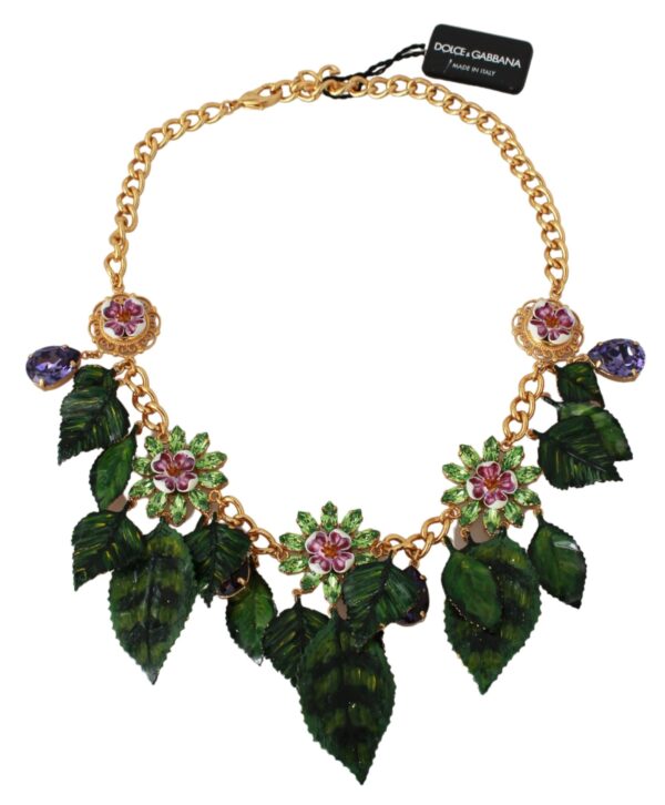 ⁦Dolce & Gabbana Elegant Floral Sicily Charm Necklace⁩ – תמונה ⁦5⁩