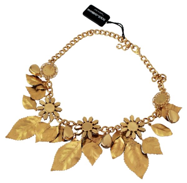 ⁦Dolce & Gabbana Elegant Floral Sicily Charm Necklace⁩ – תמונה ⁦6⁩