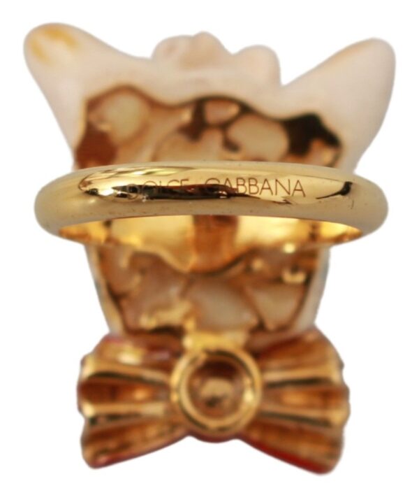 ⁦Dolce & Gabbana Chic Canine Gold-Tone Statement Ring⁩ – תמונה ⁦3⁩