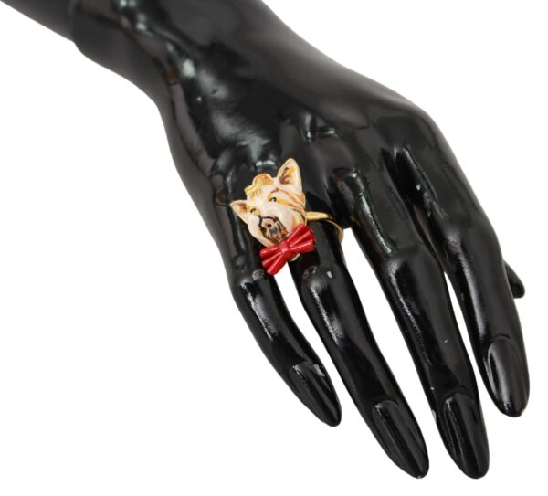 ⁦Dolce & Gabbana Chic Canine Gold-Tone Statement Ring⁩ – תמונה ⁦5⁩