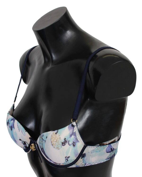⁦Roberto Cavalli Elegant Push-Up Bra in Blue Print⁩ – תמונה ⁦2⁩