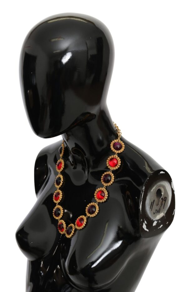 ⁦Dolce & Gabbana Elegant Crystal Charm Statement Necklace⁩ – תמונה ⁦2⁩