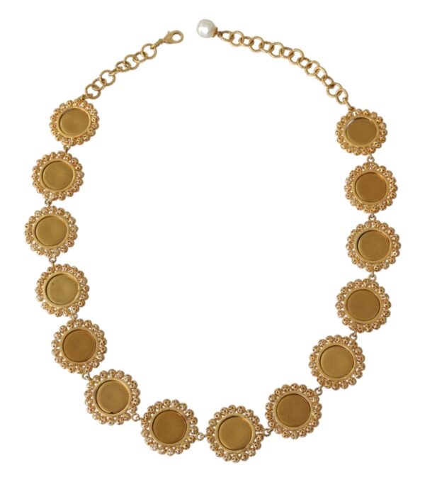 ⁦Dolce & Gabbana Elegant Crystal Charm Statement Necklace⁩ – תמונה ⁦5⁩