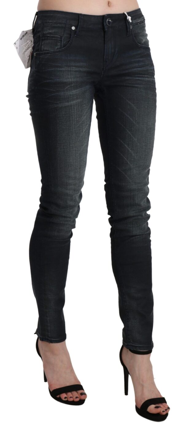 ⁦Acht Chic Blue Washed Skinny Denim Jeans⁩ – תמונה ⁦4⁩