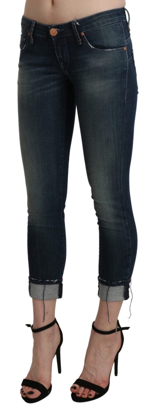 ⁦Acht Chic Blue Washed Skinny Cropped Denim⁩ – תמונה ⁦2⁩