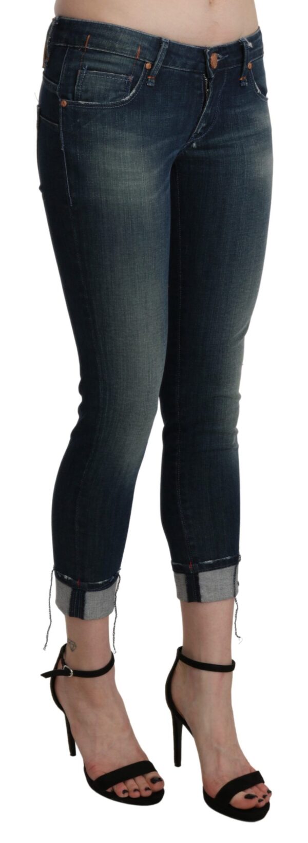 ⁦Acht Chic Blue Washed Skinny Cropped Denim⁩ – תמונה ⁦4⁩