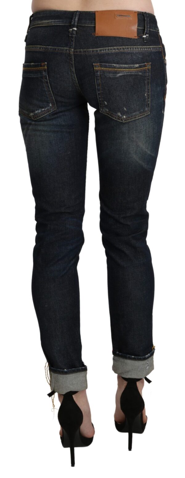 ⁦Acht Chic Dark Blue Skinny Cropped Jeans⁩ – תמונה ⁦3⁩