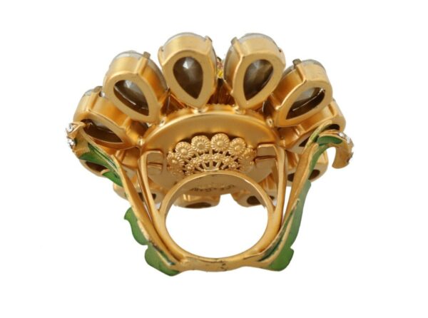 ⁦Dolce & Gabbana Crystal Flower Statement Ring Size US 7.5⁩ – תמונה ⁦2⁩