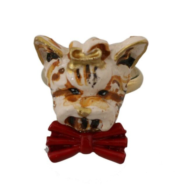 ⁦Dolce & Gabbana Elegant Canine Charm Women's Ring⁩ – תמונה ⁦5⁩