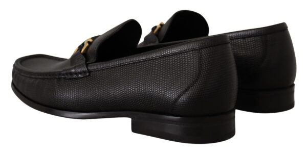 ⁦Salvatore Ferragamo Elegant Black Calf Leather Loafers⁩ – תמונה ⁦5⁩