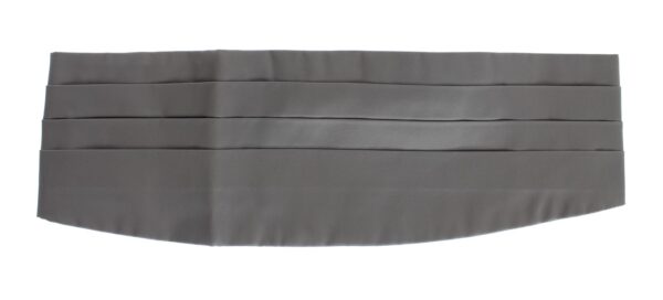 ⁦Dolce & Gabbana Elegant Silk Gray Cummerbund⁩ – תמונה ⁦3⁩