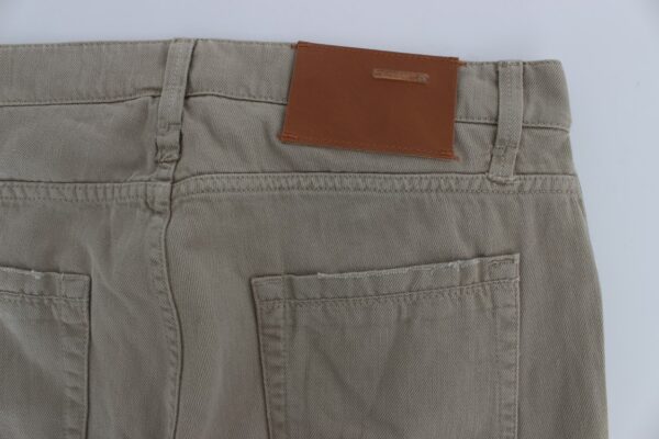 ⁦Acht Beige Straight Fit Cotton Jeans for Men⁩ – תמונה ⁦6⁩