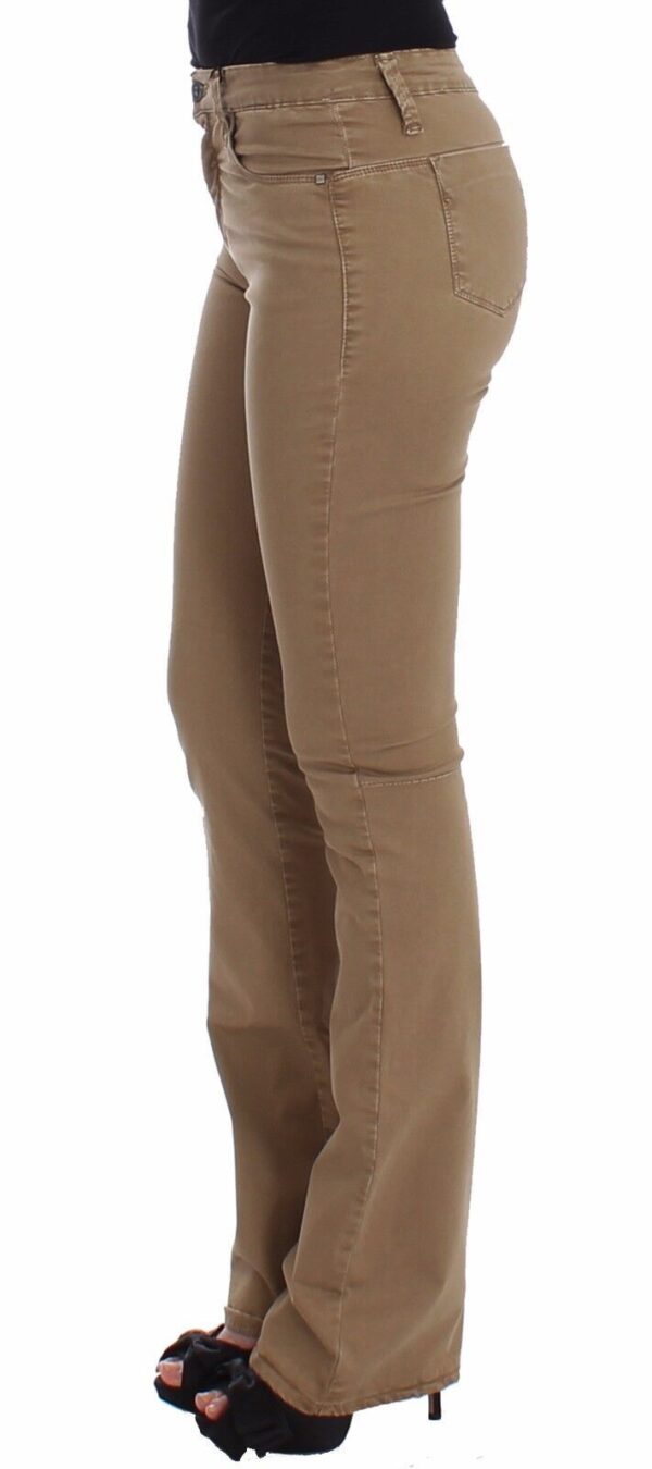 ⁦Costume National Chic Beige Straight Leg Fashion Jeans⁩ – תמונה ⁦2⁩