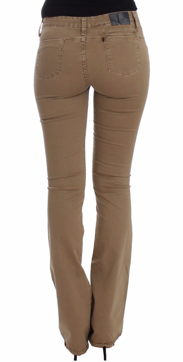 ⁦Costume National Chic Beige Straight Leg Fashion Jeans⁩ – תמונה ⁦3⁩