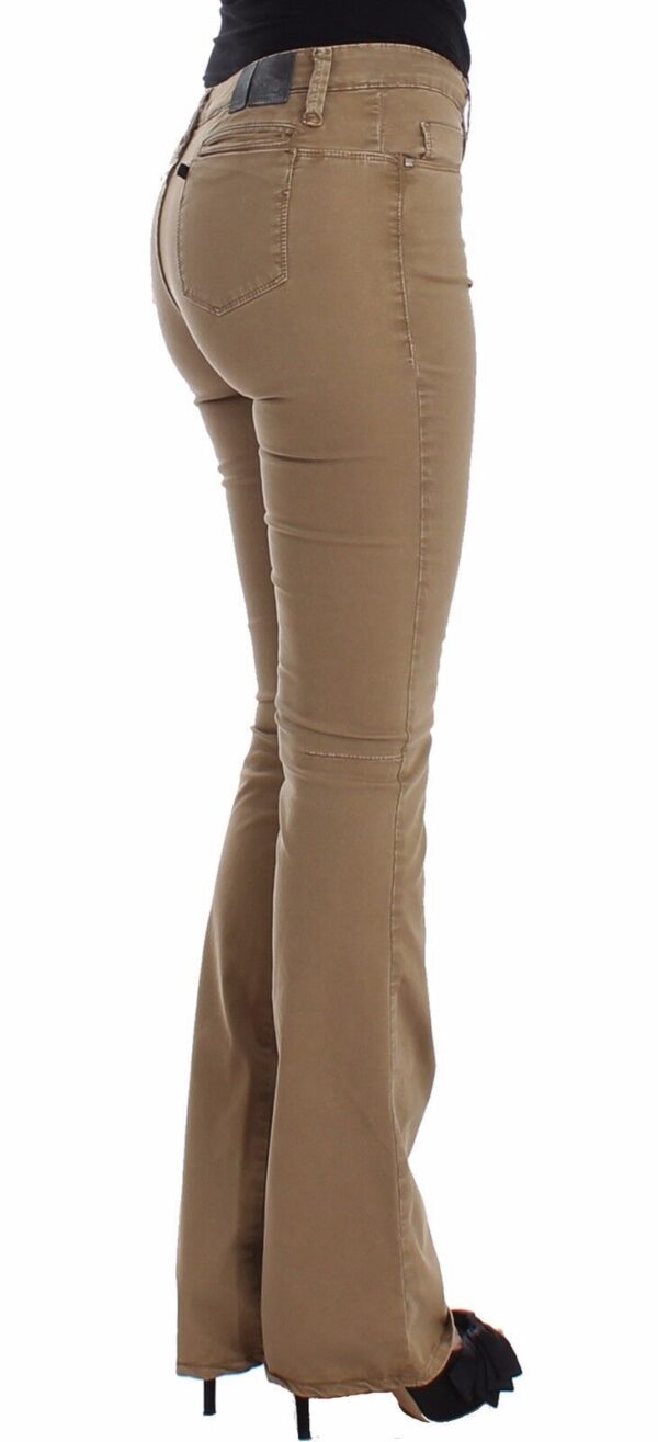 ⁦Costume National Chic Beige Straight Leg Fashion Jeans⁩ – תמונה ⁦4⁩