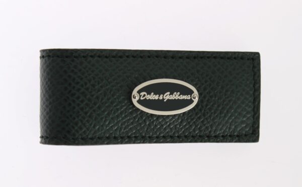 ⁦Dolce & Gabbana Elegant Green Leather Money Clip⁩ – תמונה ⁦4⁩