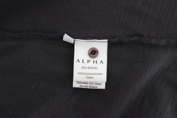 ⁦Alpha Massimo Rebecchi Sleek Gray Casual Cotton Shirt⁩ – תמונה ⁦7⁩