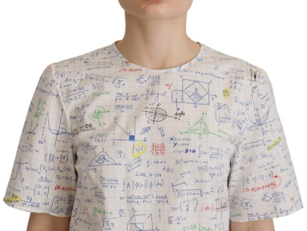 ⁦Dolce & Gabbana Algebra Print Round Neck Cotton Tee⁩ – תמונה ⁦3⁩