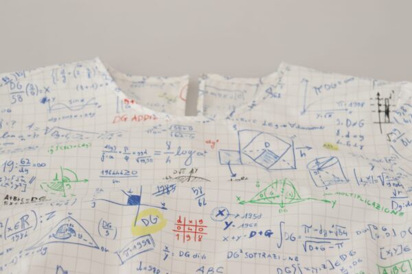⁦Dolce & Gabbana Algebra Print Round Neck Cotton Tee⁩ – תמונה ⁦5⁩