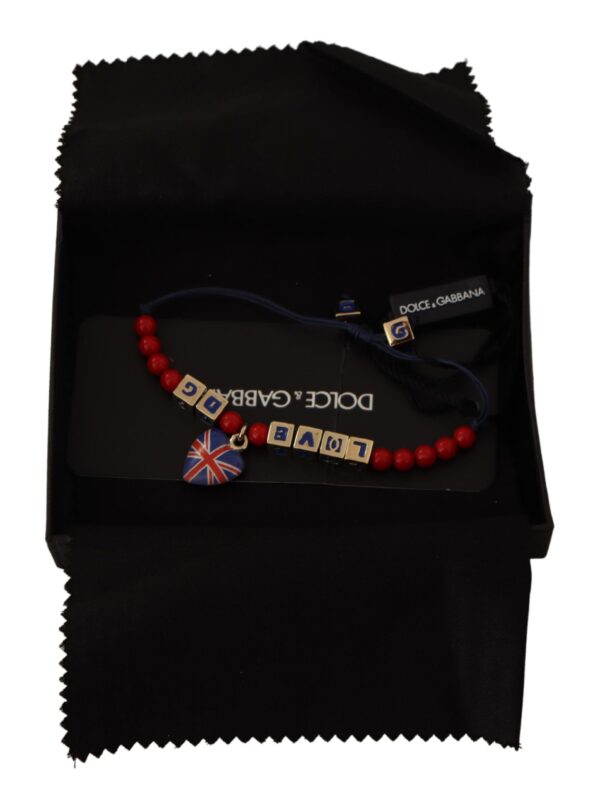 ⁦Dolce & Gabbana Elegant Blue, Red Glass & Zama Bracelet⁩ – תמונה ⁦8⁩