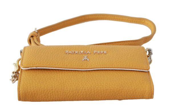 ⁦Patrizia Pepe Chic Yellow Leather Shoulder Bag⁩ – תמונה ⁦4⁩