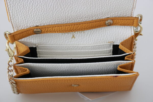 ⁦Patrizia Pepe Chic Yellow Leather Shoulder Bag⁩ – תמונה ⁦6⁩