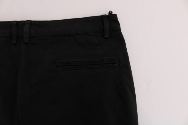 ⁦Costume National Chic Black Slim Fit Cotton Stretch Pants⁩ – תמונה ⁦5⁩