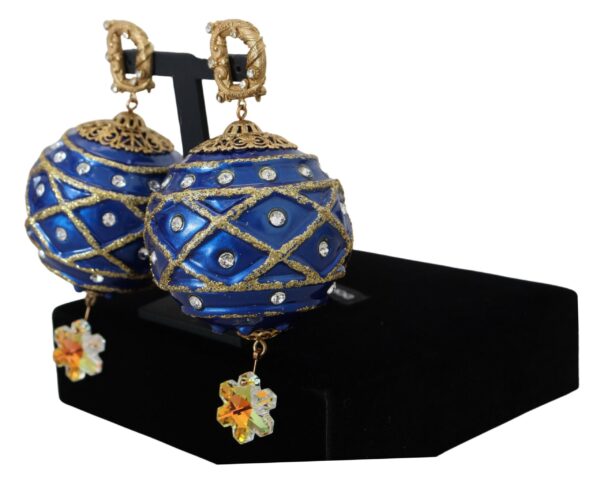⁦Dolce & Gabbana Elegant Dangling Crystal Christmas Ball Earrings⁩ – תמונה ⁦2⁩