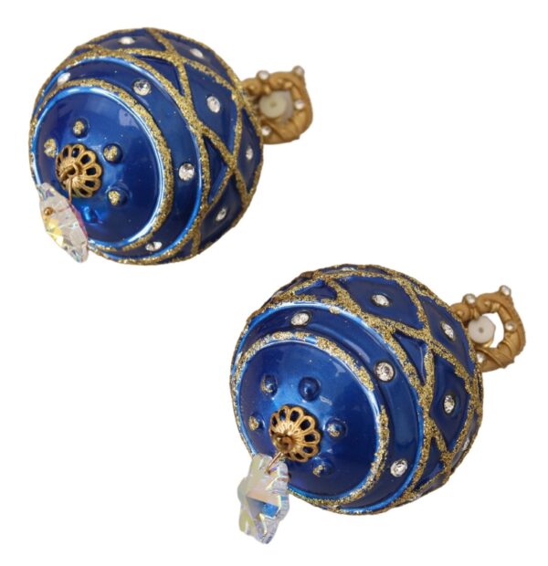 ⁦Dolce & Gabbana Elegant Dangling Crystal Christmas Ball Earrings⁩ – תמונה ⁦4⁩