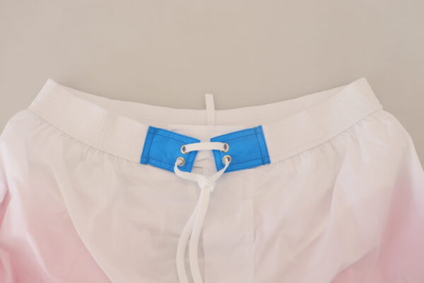 ⁦Dsquared² Chic White & Pink Print Swim Shorts⁩ – תמונה ⁦4⁩