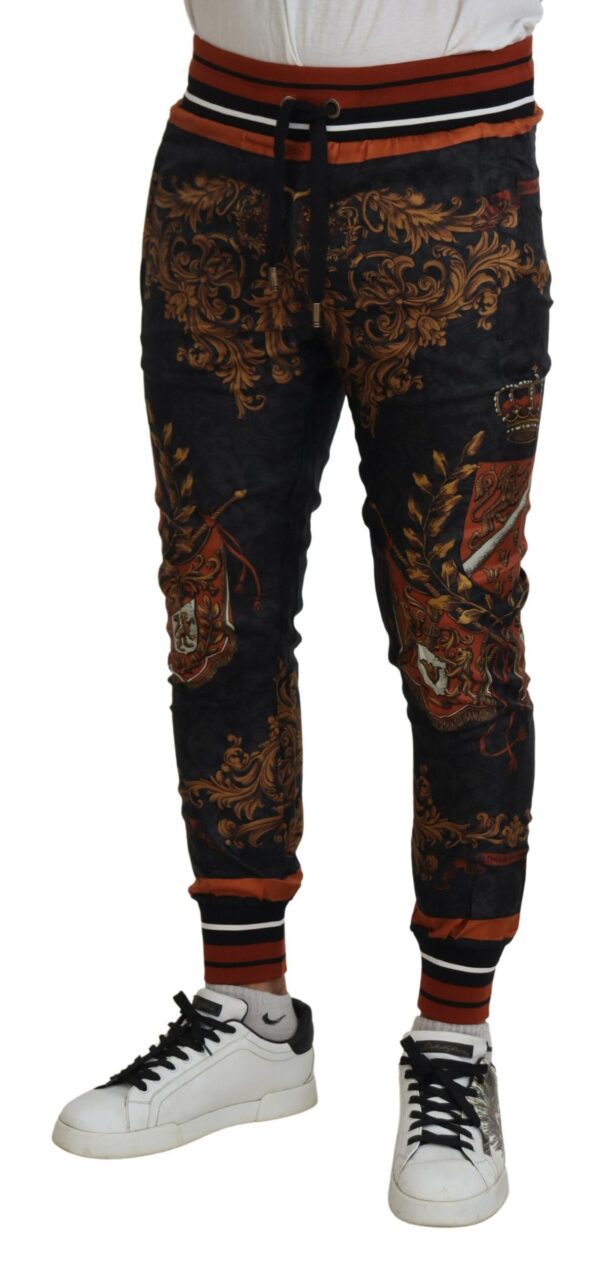 ⁦Dolce & Gabbana Baroque Crown Silk Sweatpants⁩ – תמונה ⁦2⁩