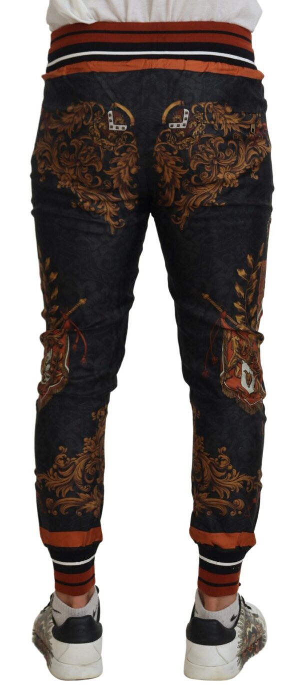 ⁦Dolce & Gabbana Baroque Crown Silk Sweatpants⁩ – תמונה ⁦3⁩