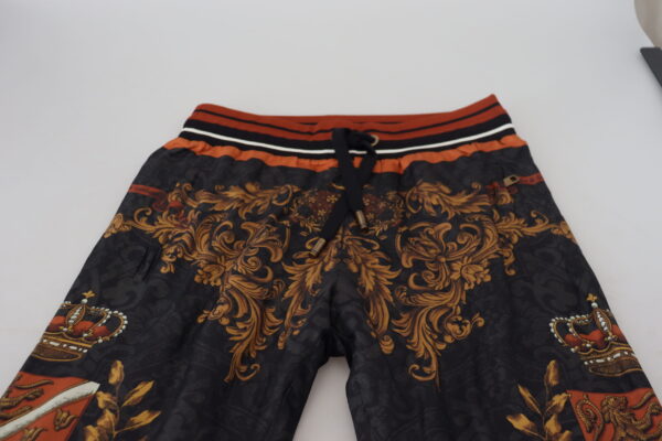 ⁦Dolce & Gabbana Baroque Crown Silk Sweatpants⁩ – תמונה ⁦6⁩