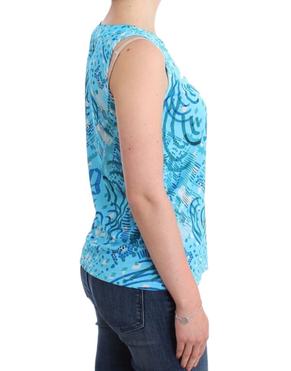 ⁦John Galliano Elegant Sleeveless Silk-Detailed Top⁩ – תמונה ⁦4⁩