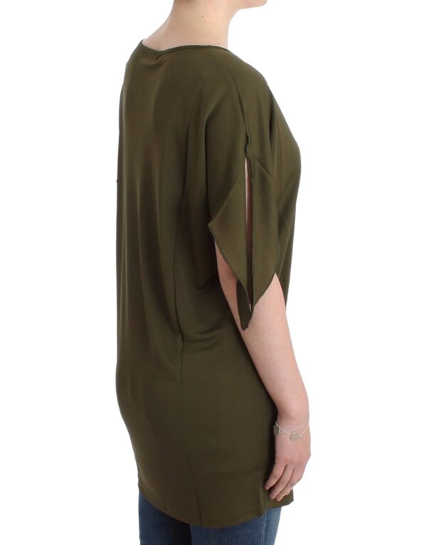 ⁦John Galliano Emerald Elegance Rayon Blouse⁩ – תמונה ⁦4⁩