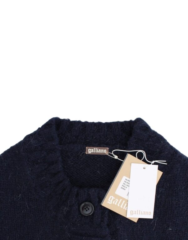 ⁦John Galliano Chic Cropped Blue Cardigan⁩ – תמונה ⁦7⁩
