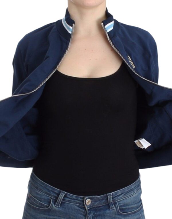 ⁦John Galliano Chic Blue Zip Cardigan with Logo Detail⁩ – תמונה ⁦7⁩