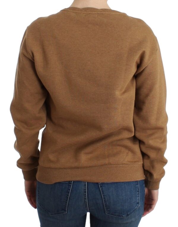 ⁦John Galliano Chic Brown Crewneck Cotton Sweater⁩ – תמונה ⁦3⁩
