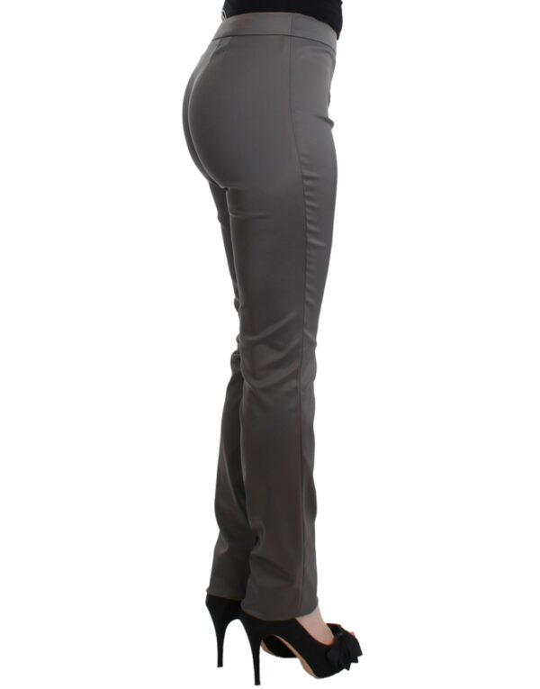 ⁦John Galliano Chic Gray Slim-Fit Designer Pants⁩ – תמונה ⁦4⁩