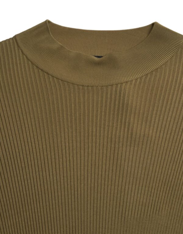 ⁦Dolce & Gabbana Army Green Viscose Crew Neck Sweater⁩ – תמונה ⁦6⁩