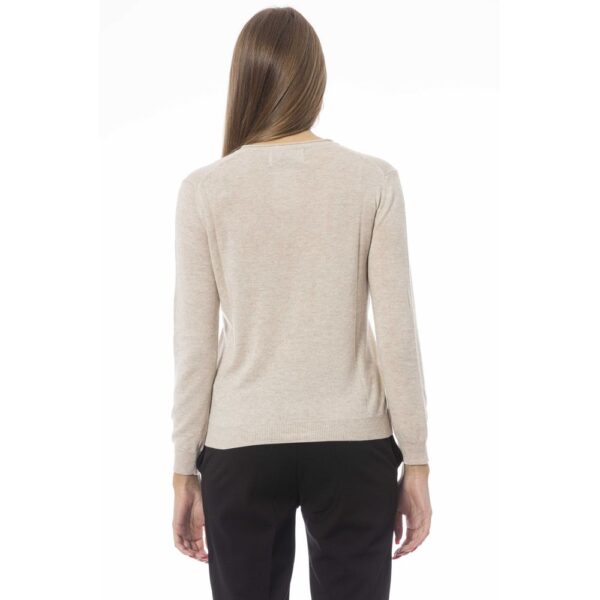 ⁦Baldinini Trend Beige Cashmere Women Sweater⁩ – תמונה ⁦3⁩