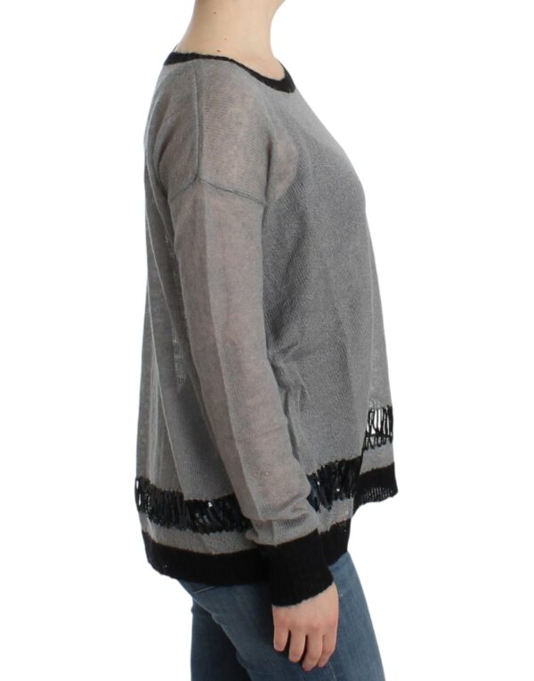 ⁦Costume National Chic Asymmetric Embellished Knit Sweater⁩ – תמונה ⁦4⁩