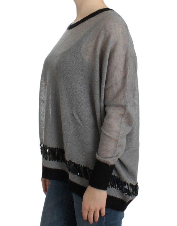 ⁦Costume National Chic Asymmetric Embellished Knit Sweater⁩ – תמונה ⁦2⁩