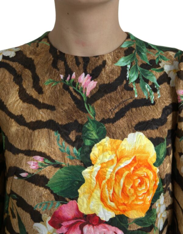 ⁦Dolce & Gabbana Animal & Floral Print Mini Shift Dress⁩ – תמונה ⁦4⁩