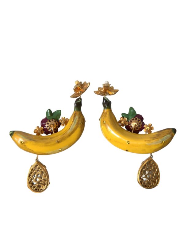 ⁦Dolce & Gabbana Chic Clip-on Banana Dangle Earrings⁩ – תמונה ⁦5⁩