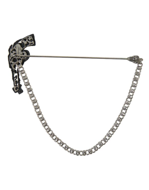⁦Dolce & Gabbana Brass Copper Silk Revolver Gun Men Brooch Lapel Pin⁩ – תמונה ⁦2⁩
