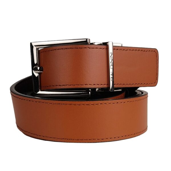 ⁦Baldinini Trend Brown Calfskin Men Belt⁩ – תמונה ⁦2⁩