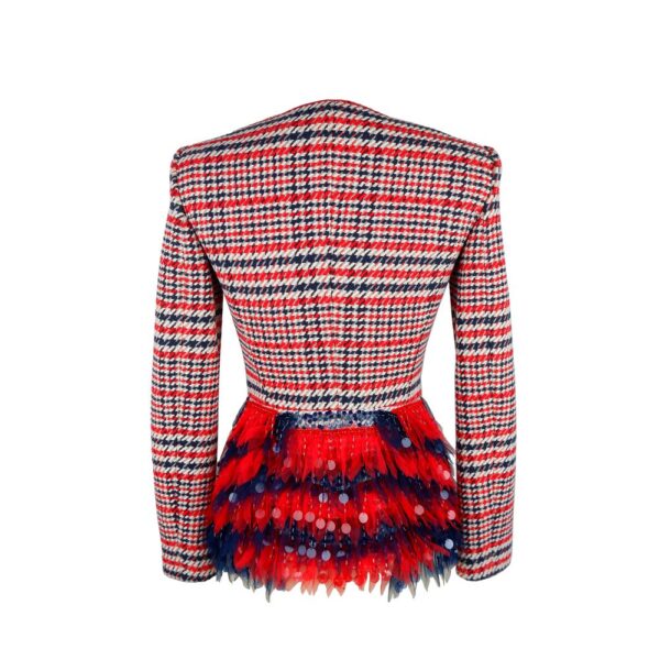 ⁦Elisabetta Franchi Red Cotton Women Blazer⁩ – תמונה ⁦2⁩